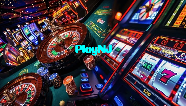 PlayNJ casino presented on mobile device in Pakistan with slots and live games
